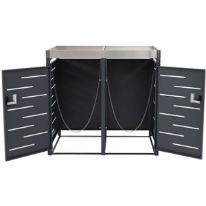 Produktbild für Mülltonnenbox Mendler HWC-H40, Metall