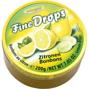Woogie Fruchtbonbons Fine Drops Zitronenbonbon, 200g