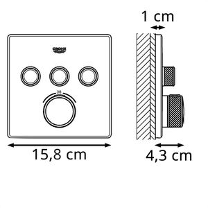 Produktbild für Duscharmatur GROHE Grohtherm SmartControl, 29124DC0,supersteel