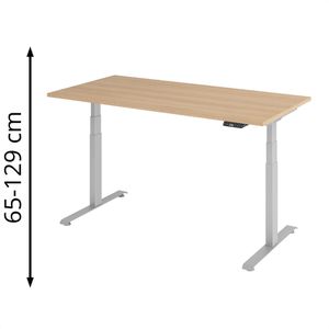 Schreibtisch Böttcher-AG Base Lite, eiche / silber