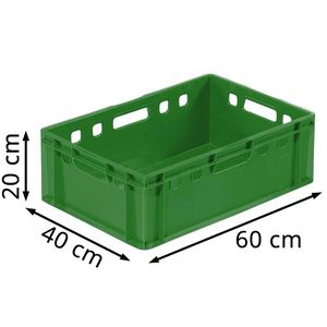 Produktbild für Eurobox Alpha-Paletten Fleischkiste E2, grün, lebensmittelecht