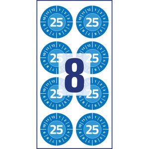 Produktbild für Prüfplaketten Zweckform 6944, mit Jahreszahl 2025