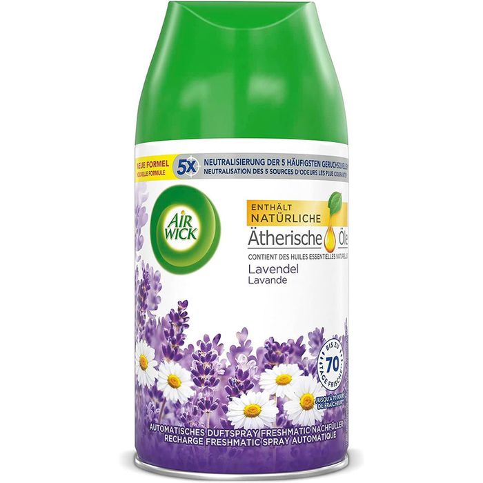 Airwick Raumduft Freshmatic Max, 250 ml, Nachfüller, ätherische Öle,  Lavendel – Böttcher AG