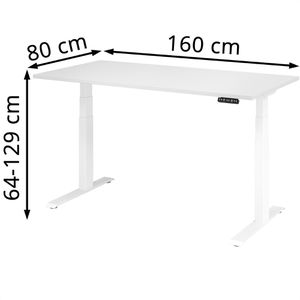 Produktbild für Schreibtisch Hammerbacher XDKB 16, weiß / weiß