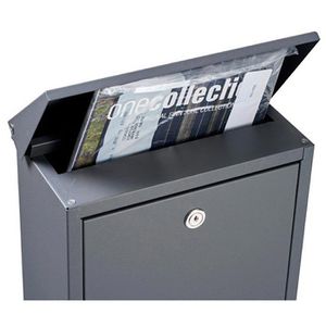Produktbild für Briefkasten Allux 200, anthrazit, aus Stahl