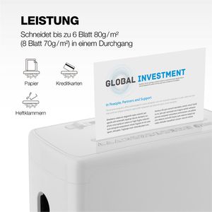 Produktbild für Aktenvernichter Peach 511176 PS500-15 SuperSilent, weiß