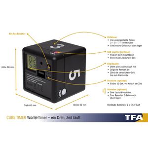 Produktbild für Timer TFA 38.2032.02 Cube digital