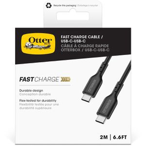 Produktbild für Ladekabel Otterbox Fast Charge, schwarz, 2m