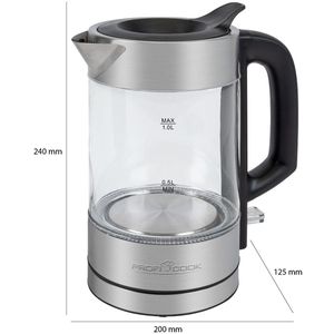 Produktbild für Wasserkocher Proficook PC-WKS 1229 G, transparent