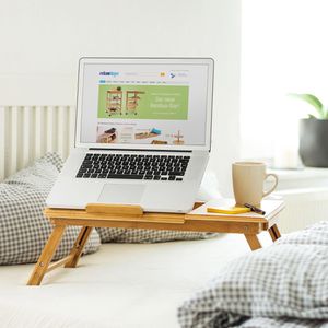 Produktbild für Laptoptisch Relaxdays 10019147, aus Bambus, höhenverstellbar