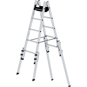 Produktbild für Stehleiter MUNK 33510, nivello-Leiterfüße, beidseitig begehbar