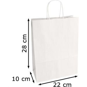 Produktbild für Papiertüten Papstar 88850, weiß