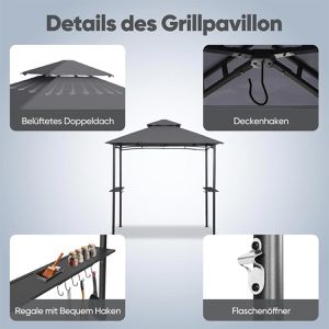 Produktbild für Pavillon Sekey Grill-Pavillon, 32024077, anthrazit