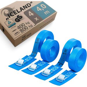 Produktbild für Spanngurt valonic SG-505-440-01, blau, mit Klemmschloss