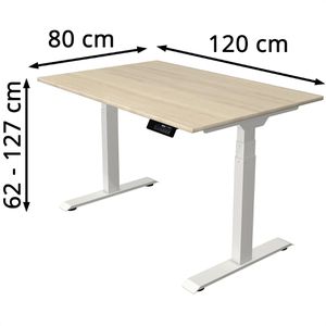 Produktbild für Schreibtisch Kerkmann Move 1 stable, ahorn / weiß