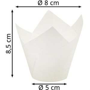 Produktbild für Muffinförmchen Papstar Tulip, Tulpenform aus Papier