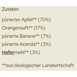 Produktbild für Fruchtpüree FruchtBar Quetschie, 97% Frucht, BIO
