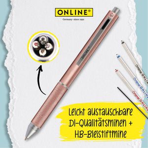 Produktbild für Multifunktionsstift Online Multipen 4-in-1, rose