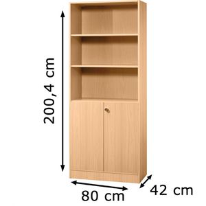 Produktbild für Kombischrank Hammerbacher Solid 6770, buche