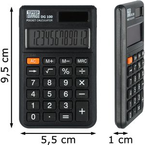Produktbild für Taschenrechner TipTop-Office DG-100, Premium, klein, schwarz