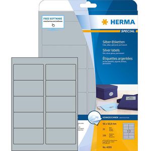 Folienetiketten Herma 4099, silber glänzend