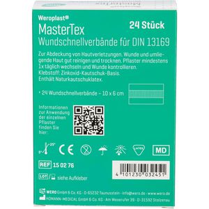 Produktbild für Pflaster Wero MasterTex Wundpflaster, 24 Stück