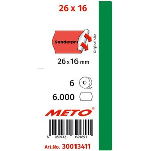 Produktbild für Preisetiketten METO 30013411, rot, 26 x 16 mm