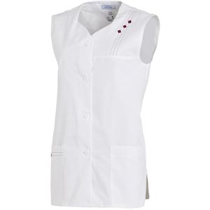 Leiber Kasack Hosenkasack 04/472/01, Damen, weiß, ohne Arm, waschbar bis 60 °C, Größe 38