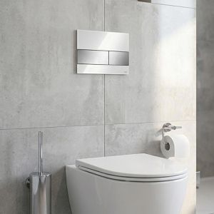 Produktbild für Betätigungsplatte TECE TECEsquare, Glas &amp; Edelstahl, für WC