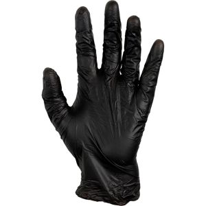 Produktbild für Einmalhandschuhe Thor Black Vinyl, schwarz, 100 Stück