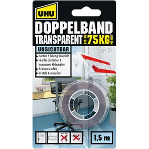 Montageband UHU Doppelband Transparent 1,5m x 19mm