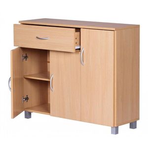Produktbild für Sideboard Wohnling Jarry WL1.333, aus Holz, buche