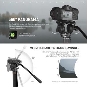 Produktbild für Stativ Neewer GM76, Höhe bis 179 cm