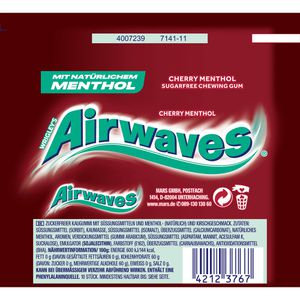 Produktbild für Kaugummis Airwaves Cherry Menthol