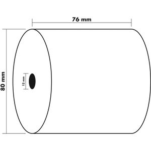 Produktbild für Kassenrollen Exacompta 7680120V 76mm x 55m x 12mm