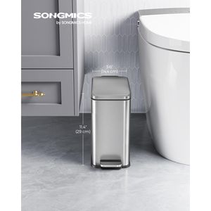 Produktbild für Mülleimer Songmics LTB560E05, silber