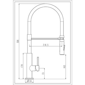 Produktbild für Küchenarmatur Schütte Stilo, chrom / schwarz