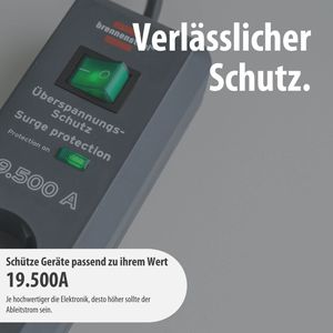 Produktbild für Steckdosenleiste Brennenstuhl Secure-Tec, 2m Kabel