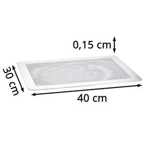 Produktbild für Backblech deBuyer 10-736840, silber, gelochtes Aluminium