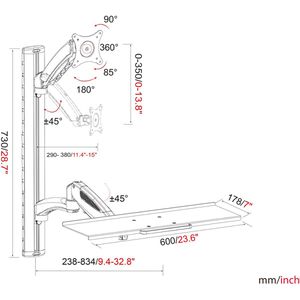 Produktbild für Monitorhalterung Digitus LCD Monitorarm mit Ablage
