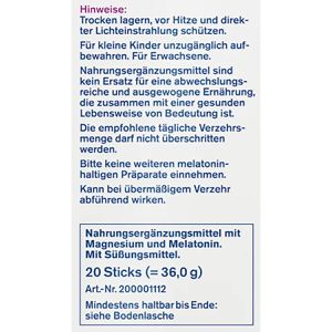 Produktbild für Melatonin tetesept Direkt, 20 Portionen Granulat für 20 Nächte