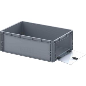 Eurobox AUER EG SKS 64/22 HG, grau, mit Acrylglas-Sichtklappe