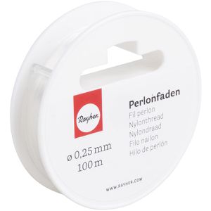 Nylonfaden Rayher 8900300, auf Spule, weiß