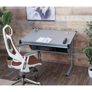 Produktbild für Kinderschreibtisch Mendler Oxford, aus Holz / Metall, weiß