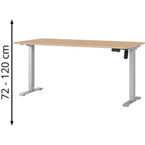 Schreibtisch Germania Profi 3.0, 8025-678, eiche / silber