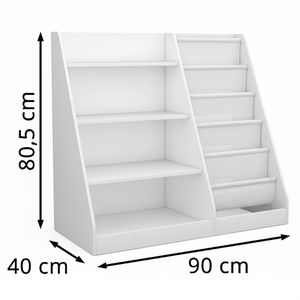 Produktbild für Bücherregal Vicco Conny, weiß