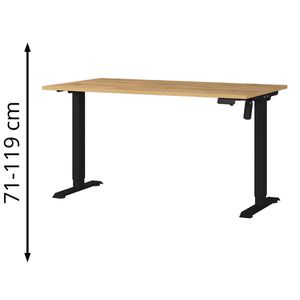 Schreibtisch Germania Profi 3.0, 8023-582, eiche / schwarz