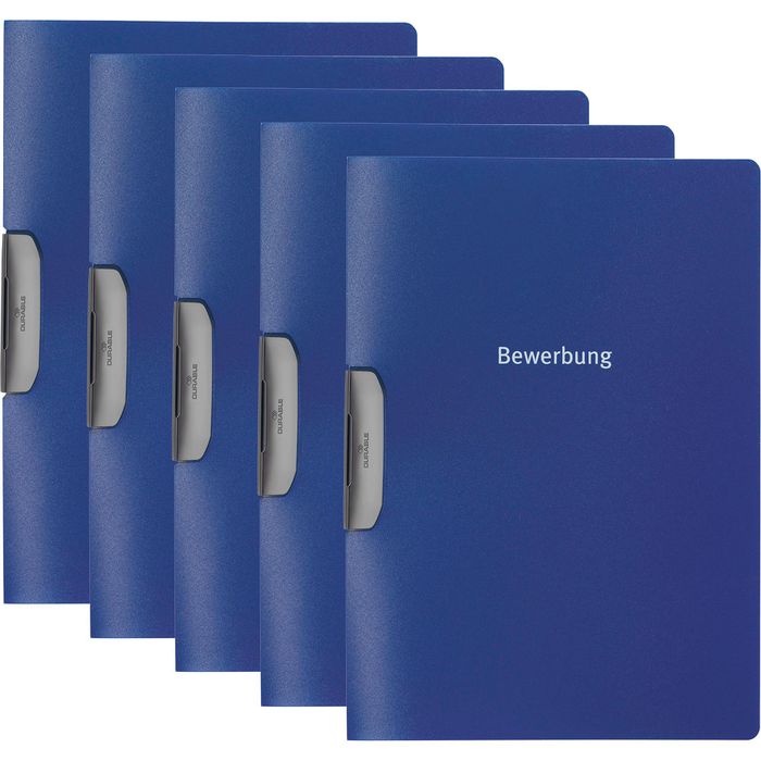STRATAG Bewerbungsmappen 10er Set - Nachtblau Metallic 3-teilig
