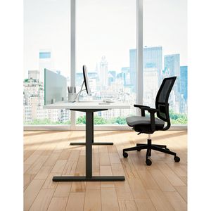 Produktbild für Schreibtisch Quadrifoglio Idea+ Tube, weiß / dunkelgrau