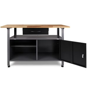 Produktbild für Werkbank Ondis24 Klaus, schwarz, 3-teilig